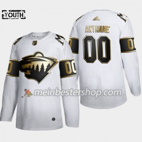 Minnesota Wild Custom Adidas 2019-2020 Golden Edition Weiß Trikot Authentic - Kinder